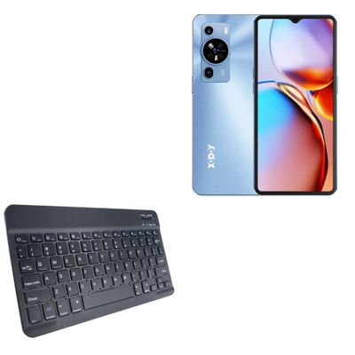 BoxWave Keyboard Compatible with Xgody Mate 50 - SlimKeys Bluetooth Keyboard, Portable Thin with Chiclet-Style Keys - Jet Black