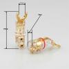 WUZDPRCJ 4PCS U/Y Lockable Banana Connector for Audio Speaker Cable 24K Gold Plated Banana Plug with Screw Lock view 3