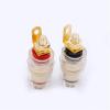 2pair/4pcs Banana Connector 4mm Thread Medium Amplifier Speaker Spade Terminal Binding Post Banana Plug Socket Connector 33MM view 2