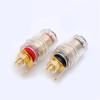 2pair/4pcs Banana Connector 4mm Thread Medium Amplifier Speaker Spade Terminal Binding Post Banana Plug Socket Connector 33MM view 4