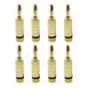 8pcs 4mm Banana Plug Gold-Plated Musical Cable Wire Audio Speaker Connector Adapter Plated Speaker Cable Wire Pin Connectors (Color : 8 Black) view 2