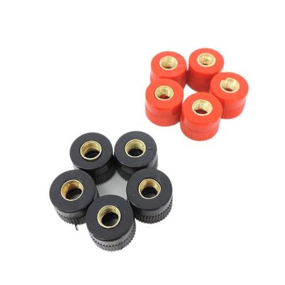 5pcs Red Black 999B Terminal nut Banana Socket Binding Post Nut Jack Connector Nickel Plated Banana Plug (Color : 5 red 5 Balck)