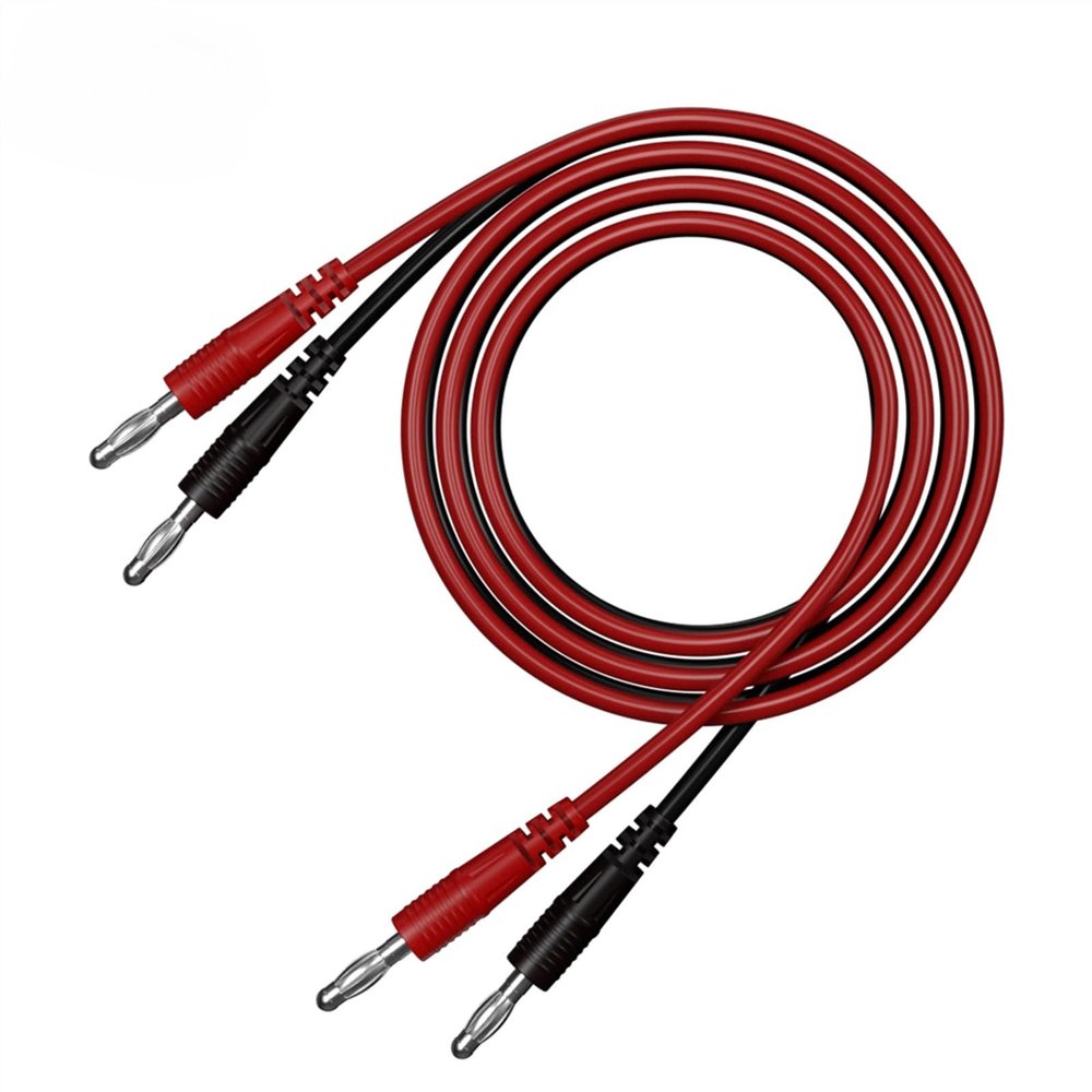WUZDPRCJ 2pcs Multi-Meter Test Leads Cable Line Wire 100 cm Double Ends 4mm Banana Plug Electrical Connector J.70055 (Color : C)