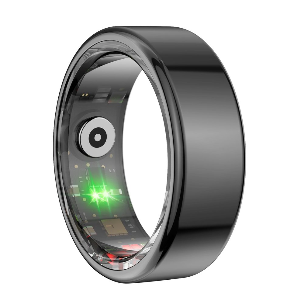 ZIZEV Smart Ring, Music Control Body Temperature Wearable Smart Ring Electric Book Page Turning IP68 Sensitive Sleep Monitoring 5.1 for (9#)