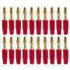 WUZDPRCJ 20PCS 4mm Banana Plug Connectors Gold-Plated Copper Pin for Speaker Wire/Electrical Multimeter Test (Color : 20 Red) view 2