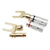WUZDPRCJ 8Pcs/Lot U Banana Connectors for Speaker Wire Dual Screws Locking Audio Plug Adapter Plug Terminal (Color : 8 Pieces) view 4