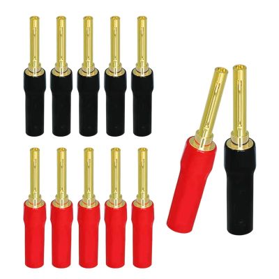 12pcs 24k Gold Plated 4mm Banana Plug Audio Speaker Cable Connector Speaker Cord Banana Plug Wire Connector (Color : Y Type)