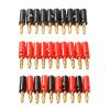WUZDPRCJ 20PC Black&Red 4mm Banana Plug Gold Plated Audio Speaker Cable Wire Connectors Banana Connector Adapter view 1