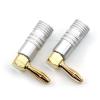 WUZDPRCJ 2Pcs 4mm Gold-Plated Video Speaker Adapter 90 Degree Right Angle Banana Connectors No Soldering Banana Plug Terminal view 3