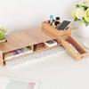 Wooden Monitor Stand with Storage, 2 Tiers Computer Screen Support Monitor Stand Riser, Modern Office Rack Desktop Shelf for Desk Home Office Room Decoration view 2