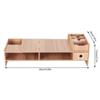 Wooden Monitor Stand with Storage, 2 Tiers Computer Screen Support Monitor Stand Riser, Modern Office Rack Desktop Shelf for Desk Home Office Room Decoration view 3