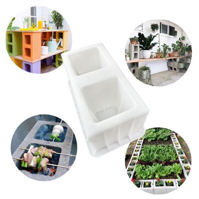MWYZGmold Concrete Hollow Brick Mold - 18.11 x 7.87 x 7.87 inch Cement Brick Mold for DIY Garden Wall, Constructing Garden Borders, Flower beds,Fence Walls and Landscaping Decorations (Type1)