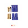 100 Pair EC2 EC3 EC5 Male Female Bullet Connector Banana Head Plug 2.0MM 3.5MM 5.0MM (Color : EC2) view 2