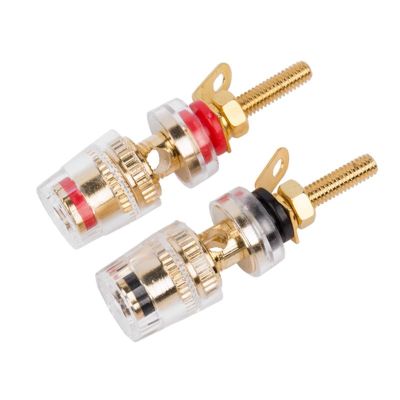 10Pcs/Set Speaker Gold Plated Terminal Binding Post 4mm Banana Plug Socket Low Frequency Amplifier Connector for Loudspeakers (Color : Black Long 10PCS)