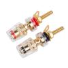 10Pcs/Set Speaker Gold Plated Terminal Binding Post 4mm Banana Plug Socket Low Frequency Amplifier Connector for Loudspeakers (Color : Black Long 10PCS) view 1