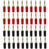 40Pcs 2MM Copper Gold Plated Soldering Banana Plug Electrical Connector (Color : 20 Red 20 Black) view 2