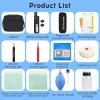 13 Piece kit Fiber Optic Cleaning Tool kit with 400x Optical Fiber Microscope Cleaner SC LC Cleaning Pen 2.5mm 1.25mm Interface Cleaning Box with Replace core Fiber Optic Cleaner kit view 2