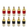20Pcs 4mm Gold Plated Amplifier Binding Posts Brass Terminal Connector Speaker with Transparent Shell Banana Plug Socket (Color : 20 Red) view 1