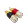 20Pcs 4mm Gold Plated Amplifier Binding Posts Brass Terminal Connector Speaker with Transparent Shell Banana Plug Socket (Color : 20 Red) view 3