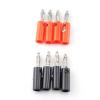 1/4 Pairs Banana Plug Audio Speaker Screw 4mm Banana Gold Silver Plate Plugs Connector Adapter Solderless Black Red Color (Color : C 2pcs) view 4