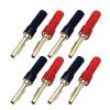 8PCS 4MM Elastic Needle Shape Banana Plug with Soft Tube 24k Gold Plated Closed Screw Audio Connector for Speaker view 2