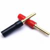 8PCS 4MM Elastic Needle Shape Banana Plug with Soft Tube 24k Gold Plated Closed Screw Audio Connector for Speaker view 4