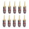 10PCS 24K Gold-Plated Banana Plugs 4MM Banana Connector with Screw Lock for Audio Jack Speaker Plugs Gun Metal (Color : 10 Red) view 2