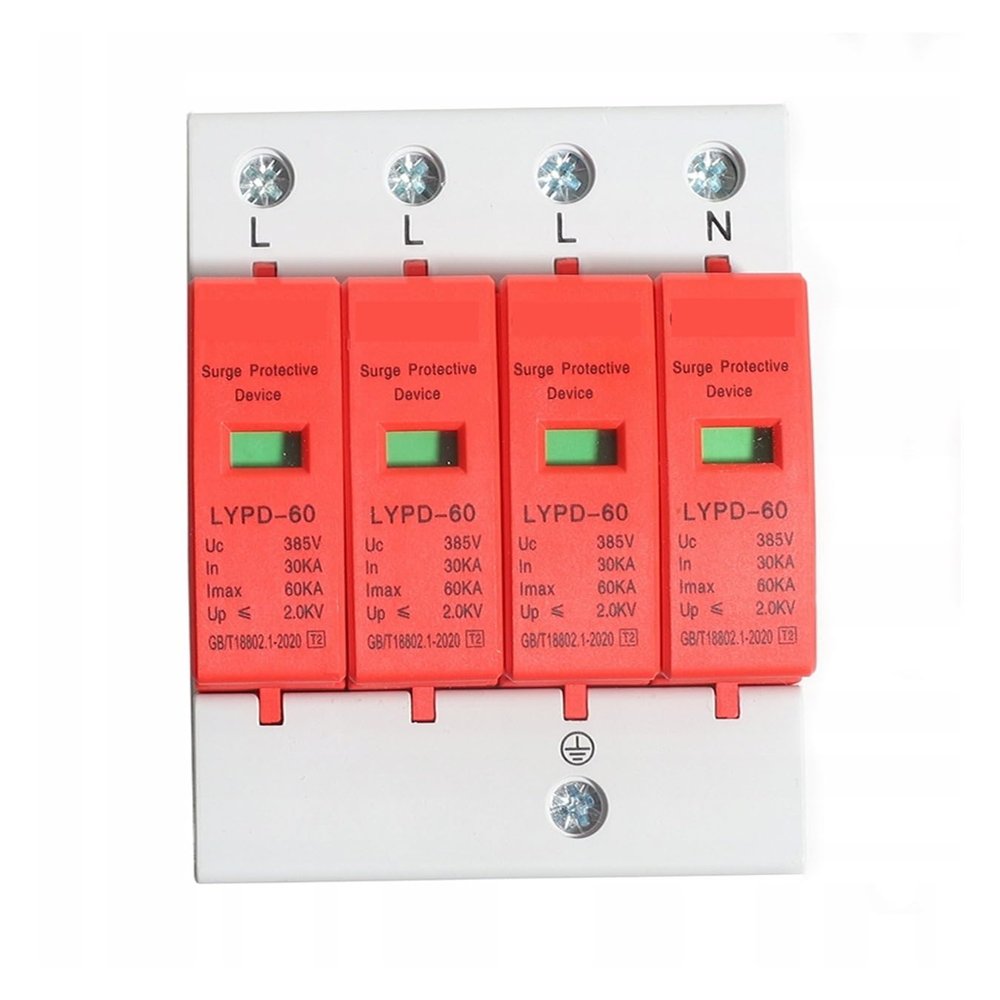 EQBVZZRD Arrester Device AC SPD 4P 60KA 385V House Lightning Surge Protector Protective Low-voltage Arrester Device 30KA