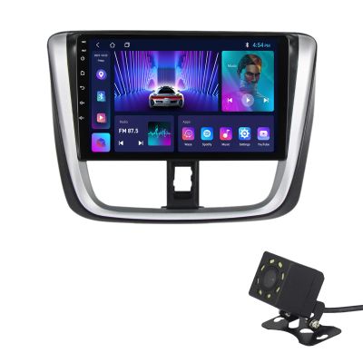 ottspu GPS Navigation Android 12 Car Stereo Radio Player 9" IPS Touch Screen for Toyota Vios 2016-2018 Built-in DSP BT Head Unit Supports Android Auto Full RCA Backup Camera WiFi,M95s