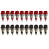 20pcs 2mm Banana Socket Binding Post Nut Banana Plug Jack Terminal Test Hole Electrical Connector (Color : 10 Red 10 Black) view 2