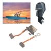 ZIZEV Boat Motor Carbon Brush Set, Copper 64E 43891 00 Easy OEM Design for Outboard 115 to Trim Tilt view 2