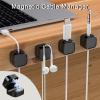IFNOW 6 Pack Magnetic Cable Clips for Nightstand Black and White Self Adhesive Cord Holder Adjustable Clip for Desk, Nightstand, Phone Charger, Computer, Home, Office, Car view 2