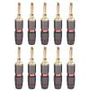 10pcs/5pairs Banana Plugs Gold Plated Pure Copper Speaker Adapter Screw Speaker Plug Audio Connectors (Color : 10 Red) view 2