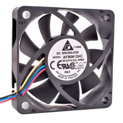 AELATNGS AFB0612HC-AM03 6cm 60mm Fan 60x60x13mm DC12V 0.21A 4 Lines Double Ball Bearing pwm Chassis CPU Cooling Fan