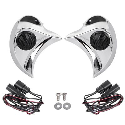 XMMT Chrome Batwing Speaker Radio Pods w/Tweeter Complete Kit for Harley Electra Glide Street Glide Ultra Limited FLHTK 2014-2023