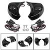 XMMT Gloss/Vivid Black Batwing Fairing Speaker Pods Tweeter Complete Kit Fit for Harley Street Glide Electra Glide Tri Glide 2014-2023 view 2