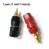 WUZDPRCJ 1/5pcs Banana Plugs Jack Socket Couple Terminals Connectors Red Black Connector Amplifier Terminal Binding Post Speaker (Color : 1pair Single) view 2