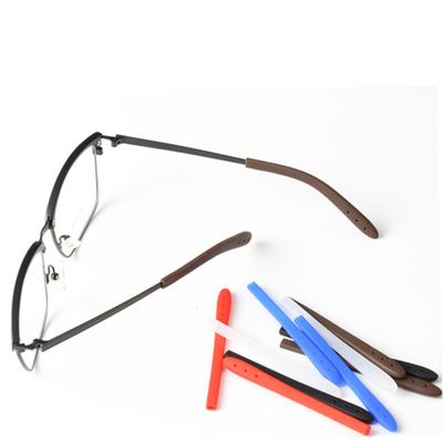 FOMIYES 10 Pairs of Glasses Leg Sleeves Non-slip Covers for Eyewear Silicone Black Brown Red Blue