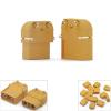 XT90PW Plug Horizontal Connector 4.5mm Gold Plated Banana Plug Model Plug (Color : 2 Pair) view 2