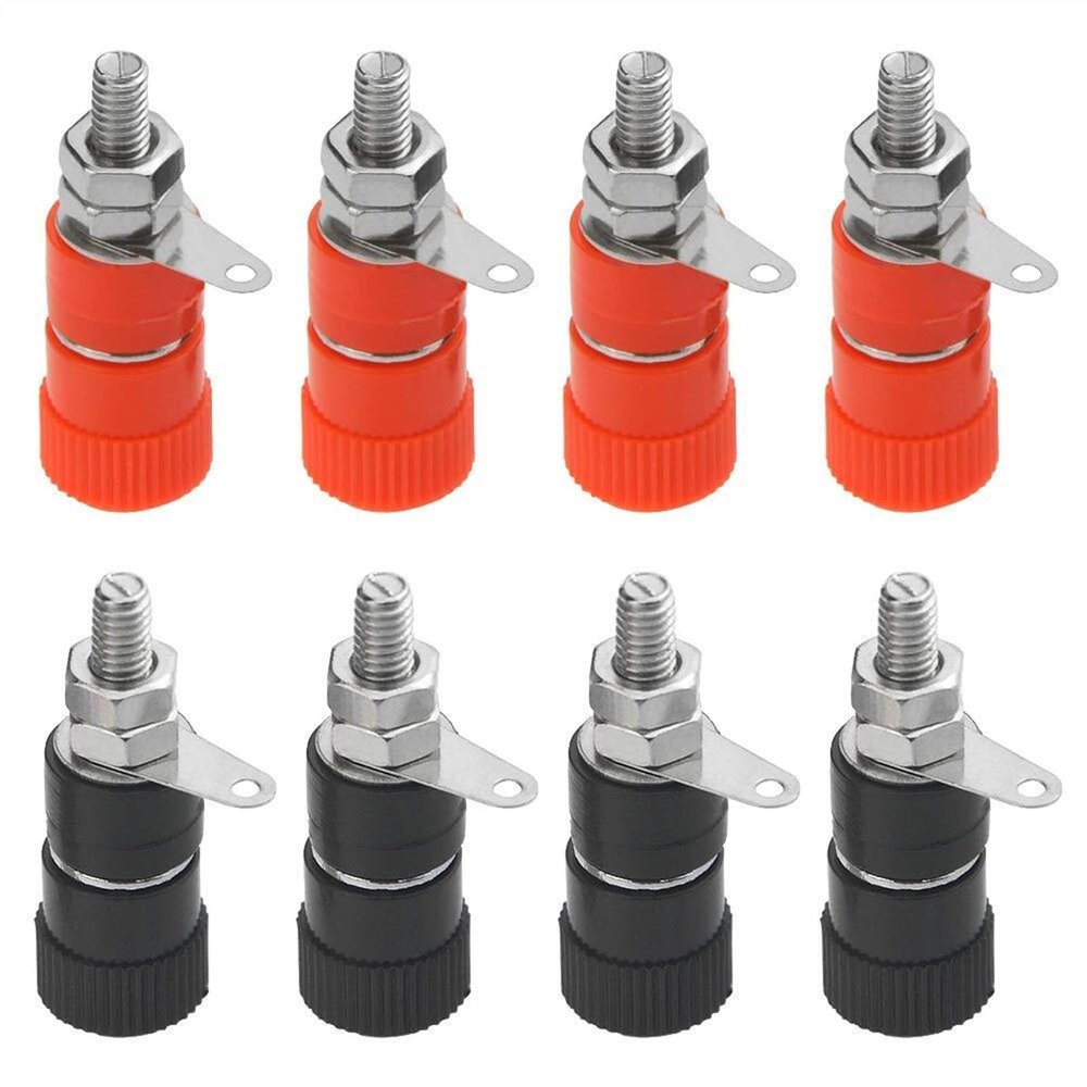 10 PCS Binding Posts Terminals 4mm Banana Plug Socket 4mm Terminal Connector (Color : Red 10pcs)