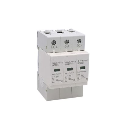 Arrester Device 1PCS 3P DC Solar Surge Protector SPD 500V 600V 800V 1000V Outdoor Power Arrester Lightning Protection Device 10-20/20-40/30-60KA (Color : DC 1000V, Size : 30-60KA)