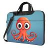Laptop Bag 13-15.6 inch Laptop Shoulder Bag for Men Women Big-eyed red octopus Computer Bag Messenger Bag for Work view 1