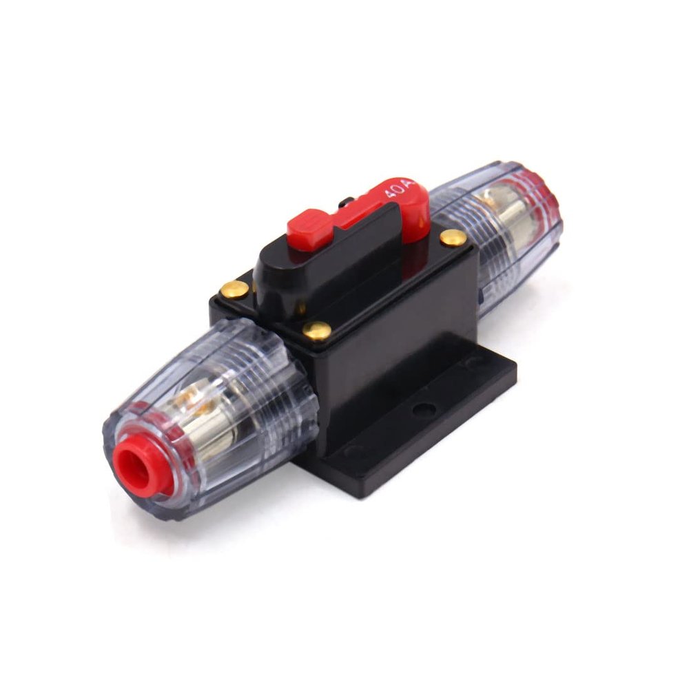 WOWCLEDED 40A Audio AGU Style Circuit Breaker Fuse Holder Amplifier Switch for Car Vehicle