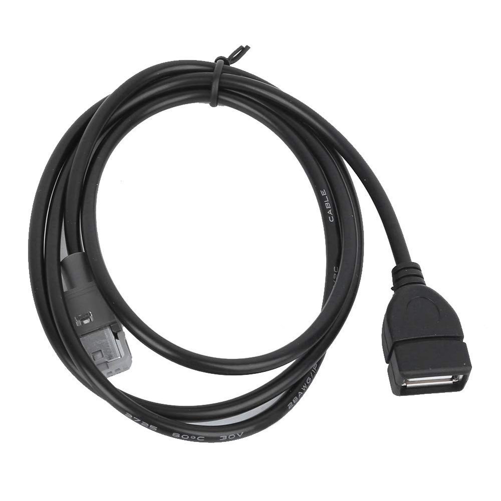 MUNEFE Car Cable Adapter, USB Cable Adapter, Car Radio Stereo Input Media Data Wire Plu to USB for Car
