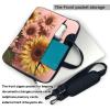 Laptop Bag 13-15.6 inch Laptop Shoulder Bag for Men Women Big sunflower on background Computer Bag Messenger Bag for Work view 4