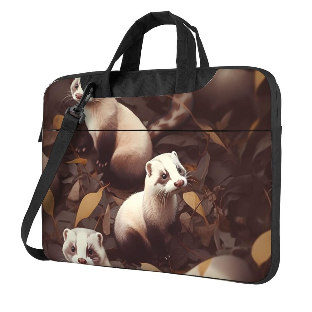 BTCOWZRV Laptop Bag 13-15.6 inch Laptop Shoulder Bag for Men Women Hairy Ferret Computer Bag Messenger Bag for Work