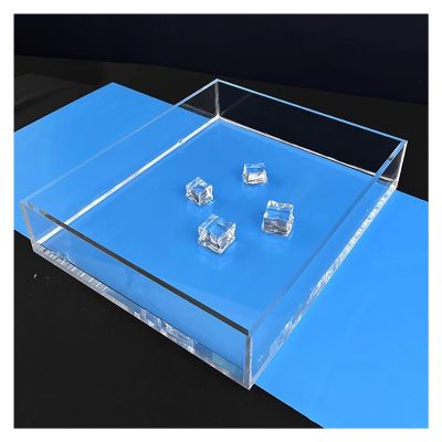 BESNUT 6/10CM Height Low Shallow Tank,Creative Photography Shooting Water Tray,Shooting Props Photography Storage Tray,Acrylic Display Case Showcase (Color : Clear, Size : 100x60x6cm)