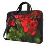 BTCOWZRV Laptop Bag 13-15.6 inch Laptop Shoulder Bag for Men Women Red geraniums Computer Bag Messenger Bag for Work, Black view 1
