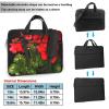 BTCOWZRV Laptop Bag 13-15.6 inch Laptop Shoulder Bag for Men Women Red geraniums Computer Bag Messenger Bag for Work, Black view 3