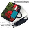 BTCOWZRV Laptop Bag 13-15.6 inch Laptop Shoulder Bag for Men Women Red geraniums Computer Bag Messenger Bag for Work, Black view 4